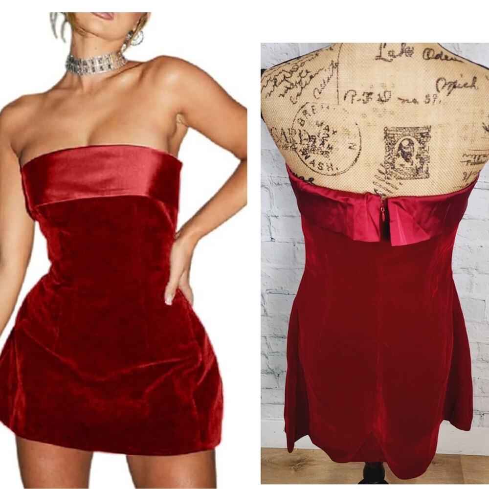 Commense Red Mini Dress - Picture 5 of 5
